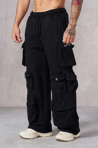 กางเกงสตรีทแวร์ทรงขาบานแบบหลวม สไตล์ลำลอง ดีไซน์เองได้ สำหรับผู้ชาย ทรงหลวม น้ำหนักมาก ทรงบ็อกซี่ มีกระเป๋าคาร์โก้ - Product Image 2
