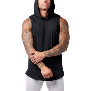 Vêtements de fitness pour hommes, vêtements athlétiques respirants en bambou, vêtements de sport, de gymnastique, de course, débardeurs, sweats à capuche sans manches pour hommes - Product Image 1