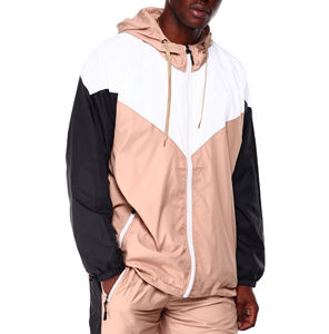 Custom Full <b>Zip</b> Windbreaker Tracksuit for Men Breathable Lightweight Woven Nylon <b>Hooded</b> with Windproof Set 2026 - Product Image 2