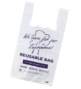 Bolso de compras de plástico biodegradable respetuoso con el medio ambiente personalizado reciclable compostable reduce el producto de reutilización de VN - Product Image 5