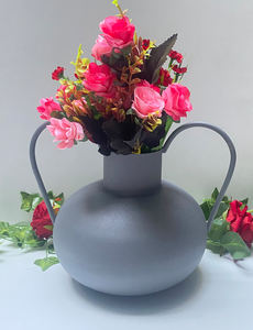 Revêtement en poudre de logo personnalisé fait main décoration de mariage en métal fini nouvelle tendance vase de table en gros pour la maison hôtel - Product Image 5