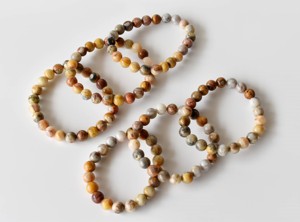 สร้อยข้อมือลูกปัดหินอาเกต Crazy Lace ธรรมชาติคุณภาพดี ขนาด 8 มม. ขายส่ง เครื่องประดับอัญมณีกึ่งมีค่าสุดหรู สำหรับการบำบัดและทำสมาธิ - Product Image 2