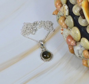 Labradorite 925 เงินสเตอร์ลิงอัญมณีจี้ W/หรือ W/o โซ่ทรงกลมจี้ Handmade เครื่องประดับของขวัญสําหรับหญิง - Product Image 4