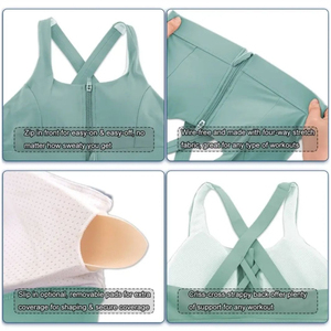 Nuevo Diseño de Sujetador Deportivo para Mujer Talla Grande, Opción de Logotipo Frontal, Material Spandex/Nailon, Resistente al Viento, Ecológico, para Gimnasio, Fitness y Entrenamiento - Product Image 4