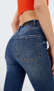 Pantalones vaqueros ajustados personalizados con etiqueta privada de moda de alta calidad para mujer, pantalones vaqueros Kadin Kot rasgados de cintura alta para niñas, pantalones vaqueros de marca - Product Image 4