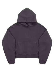 2025 Factory wholesale custom logo blank <b>hoodies</b> <b>plain</b> <b>Hoodies</b> men for printings 380 GSM 100% Cotton Premium Fabric Men's Wear - Product Image 3