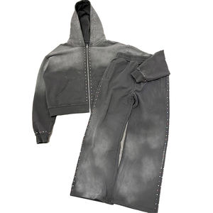 Survêtement en strass de cristal haut de gamme, streetwear, jogging, vente en gros, personnalisation - Product Image 4