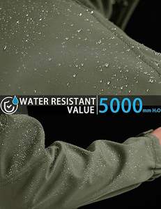 Veste tactique à coquille souple doublée de polaire de performance pour hommes, 7 poches, résistante à l'eau et respirante, pour l'hiver, moto et course automobile - Product Image 3