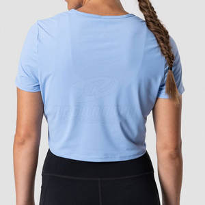 Top corto de alta calidad para mujer, camisetas de algodón duradero transpirable para mujer, Camiseta corta para verano - Product Image 2