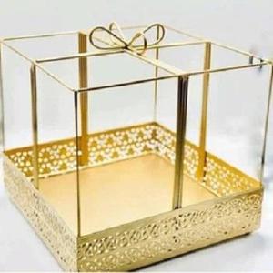 Panier décoratif et quatre roues en métal en laiton pour cadeaux Fruits Home Vintage Style Design Parfait pour les mariages - Product Image 5