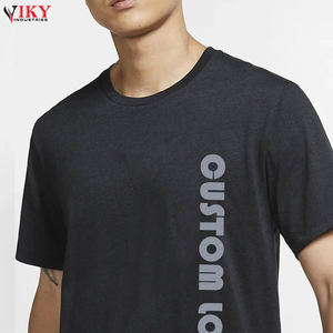 T-shirt à manches courtes pour hommes, couleur noire unie avec col ras du cou et tactique, nouveau modèle de tee-shirt imprimé par VIKY INDUSTRIES - Product Image 4