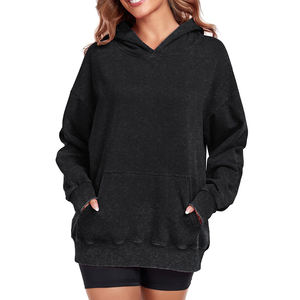 Sweats à capuche pour femmes délavés-Look décontracté élégant, confortable et polyvalent, idéal pour la mode décontractée, service OEM disponible - Product Image 1