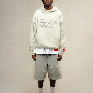 Sudadera con capucha y estampado digital sólido con logotipo personalizado, sudadera de lana de gran tamaño para hombres y mujeres, unisex, otoño, y ODM OEM, venta al por mayor - Product Image 5