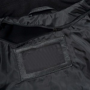 Veste en cuir de laine rétro à la mode-Durable, élégante et idéale pour une tenue décontractée et un look intemporel - Product Image 4