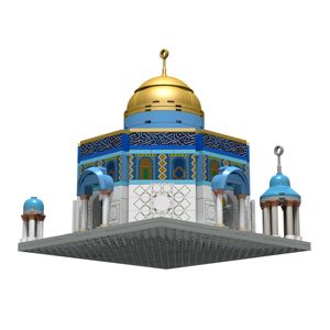 Masjid Al-aqsa บล็อกก่อสร้างสำหรับเด็ก Eid al-Adha รอมฎอนอิสลามของขวัญของเล่นการศึกษาสำหรับเด็ก takva โดมของหิน - Product Image 2