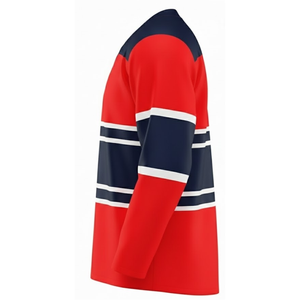 Camiseta de Hockey sobre Hielo Sublimada Personalizada al por Mayor, Corte Profesional, Transpirable, de Secado Rápido, Tejido Deportivo Resistente - Product Image 4