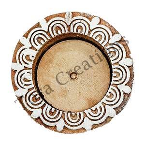 Venta caliente nuevo diseño blanco + marrón hecho a mano de madera portavelas elegante logotipo personalizado bodas Navidad Pascua - Product Image 2