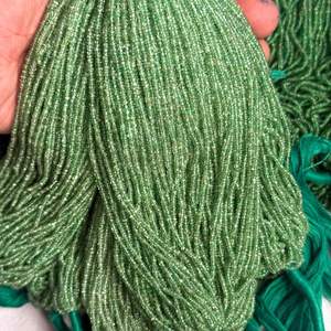 Perles rondes lisses en tsavorite verte naturelle de haute qualité, de 2 mm à 3 mm, pour la fabrication de bijoux - Product Image 5