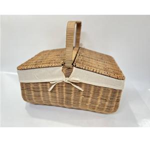 Cesta de Almacenamiento Plegable Rectangular de Ratán, Hecha a Mano, Ligera, Ecológica, Multifuncional, Estilo Vintage, para Picnic - Product Image 5