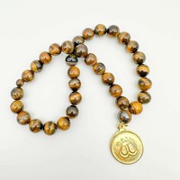 Cadeau du Ramadan Religieux Tasbih 10mm 33pcs Pierres Précieuses Rondes Tasbih Perles de Prière Musulmanes Qualité Premium OEM