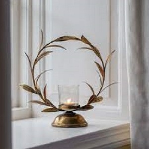 Leaf Shape Shiny <b>Copper</b> Finished Metal Candle Holder for Home Decor <b>Table</b> Decorations Centerpiece - Product Image 4