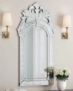 <b>Mirror</b> Bathroom Venetian <b>Silver</b> Squared Wall Mount Vanity <b>Mirror</b> for Bedroom - Product Image 2