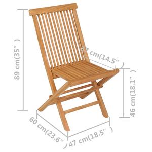 Modern Solid Teak Wood <b>Stackable</b> Folding Garden <b>Chair</b> Natural Color <b>Outdoor</b> Patio Dining - Product Image 4