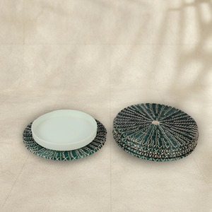 Posavasos planos de algas marinas hechos a mano Juego de 4 productos ecológicos Hecho en Vietnam Decoración de mesa al por mayor - Product Image 5