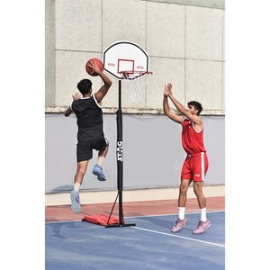 Système de panier de basket-ball double réglable Stag Iconic Swiftshot avec anneau en acier durable, structure métallique et base portable pour l'entraînement - Product Image 2