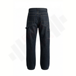 Jeans droits en denim sur mesure Coupe régulière Pantalons pour hommes Casual Classique Vintage Lavé 100% coton Fabriqué au Pakistan Vente en gros - Product Image 2