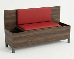 Banco de entrada con almacenamiento, tablero de partículas de melamina, asiento tapizado, gabinete para guardar zapatos, para uso escolar, de oficina y comercial. - Product Image 3