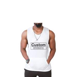 OEM Custom Wholesale <b>Mens</b> Stretch Seamless <b>Singlet</b> Solid Color Quick Dry Tank Top with Breathable Mesh Custom Gym Running Vest - Product Image 4
