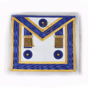 Tabliers de loge artisanale Tabliers de maître maçon et ensemble de tablier de broderie de machine de loge bleue maçonnique - Product Image 2