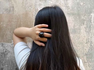 Anillo de Cuerno de Búfalo Pulido, Joyería para Fiestas, Bodas y Aniversarios, Color Natural, Gran Venta - Product Image 4