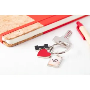 Porte-clés personnalisés « I Love Metal », gadgets promotionnels, mousquetons et porte-clés - Product Image 3