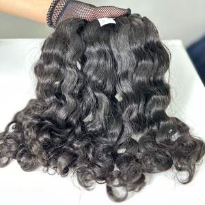 Extensiones de cabello OEM profesionales de doble trama, máquina de tejido de cabello vietnamita con rizos italianos Remy virgen de alta calidad, todos los colores - Product Image 3