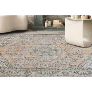 Floral Printed <b>Rug</b>: Soft Tones, Bohemian, Outdoor, Anatolian,With Pile Soft <b>Rug</b> - Product Image 3