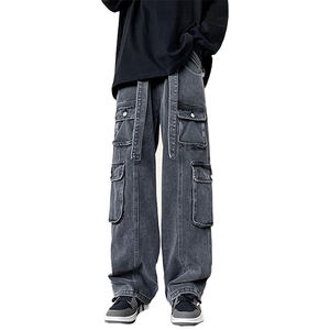 Street Style Denim Pants <b>Men's</b> Casual Distressed Cargo <b>Jeans</b> low moq 2026 - Product Image 2