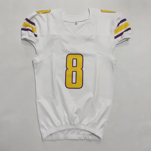 Camiseta de fútbol americano para hombre de alta calidad, conjunto de ropa deportiva de Color personalizado, uniformes profesionales con técnicas impresas de poliéster 100% - Product Image 3