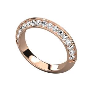 Anillo de diamante cultivado en laboratorio chapado en oro de 14 quilates a la moda versátil para mujer compromiso de boda exquisito certificado IGI India - Product Image 3