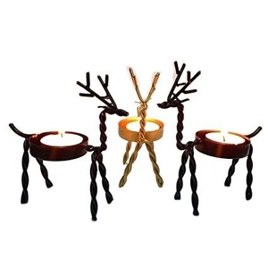 Portavelas de madera y metal de tamaño personalizado hecho a mano para el hogar, oficina, decoración navideña, difusor de aromaterapia, portavelas perfumado - Product Image 1