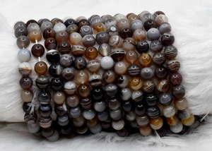 Botswana Agate a 8mm Round Beads Gemstone Decoration Colorful Natural Stone Anshul Impex - Product Image 5