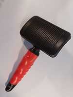 120193 Brosse lissante pour chien de grande taille, en plastique et acier inoxydable