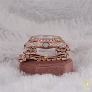 Montre de luxe entièrement blanche Iced Out Lab Grown Diamond Premium pour homme, montre-bracelet élégante Bling Hip Hop Fashion - Product Image 2