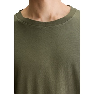 เสื้อยืดผู้ชาย OEM ผ้าฝ้าย 100% ทรงลำลอง คอกลม แขนสั้น สีพื้น ผ้าเจอร์ซีย์ กันยับ ระบายอากาศได้ดี - Product Image 3