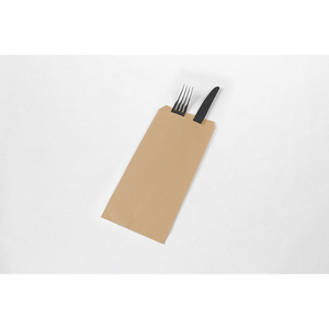 Sacchetto di Carta per Posate Eco Nature 9x24cm, Carta Professionale, 1000 Pezzi, B2B - Product Image 1