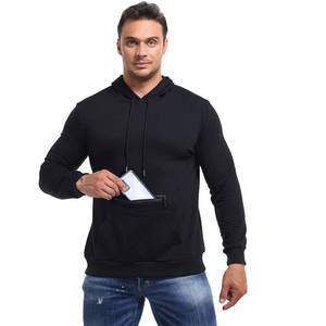 Sweat à capuche décontracté de couleur unie respirant avec logo personnalisé Sweat à capuche homme élégant High Street Wear - Product Image 5