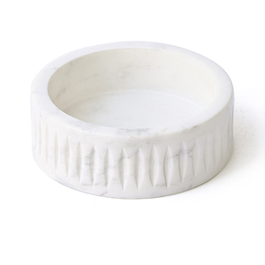 Bol en marbre blanc de luxe très demandé pour une utilisation fonctionnelle et décorative, disponible au prix d'exportation depuis l'Inde, prix de gros. - Product Image 1