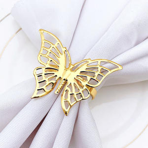 Hermosos Anillos de Servilleta de Metal con Diseño de ''MARIPOSA'' que Ayudan a Elevar las Comidas Casuales en Momentos Especiales, Novedad, Anillos Fantásticos - Product Image 2