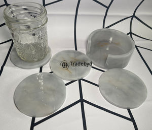 Luxury Artisan Handmade Resin <b>Coasters</b> 4X4 Inches Square Customizable Colors & Logo <b>Drink</b> <b>Coaster</b> Set Tradebyd - Product Image 1